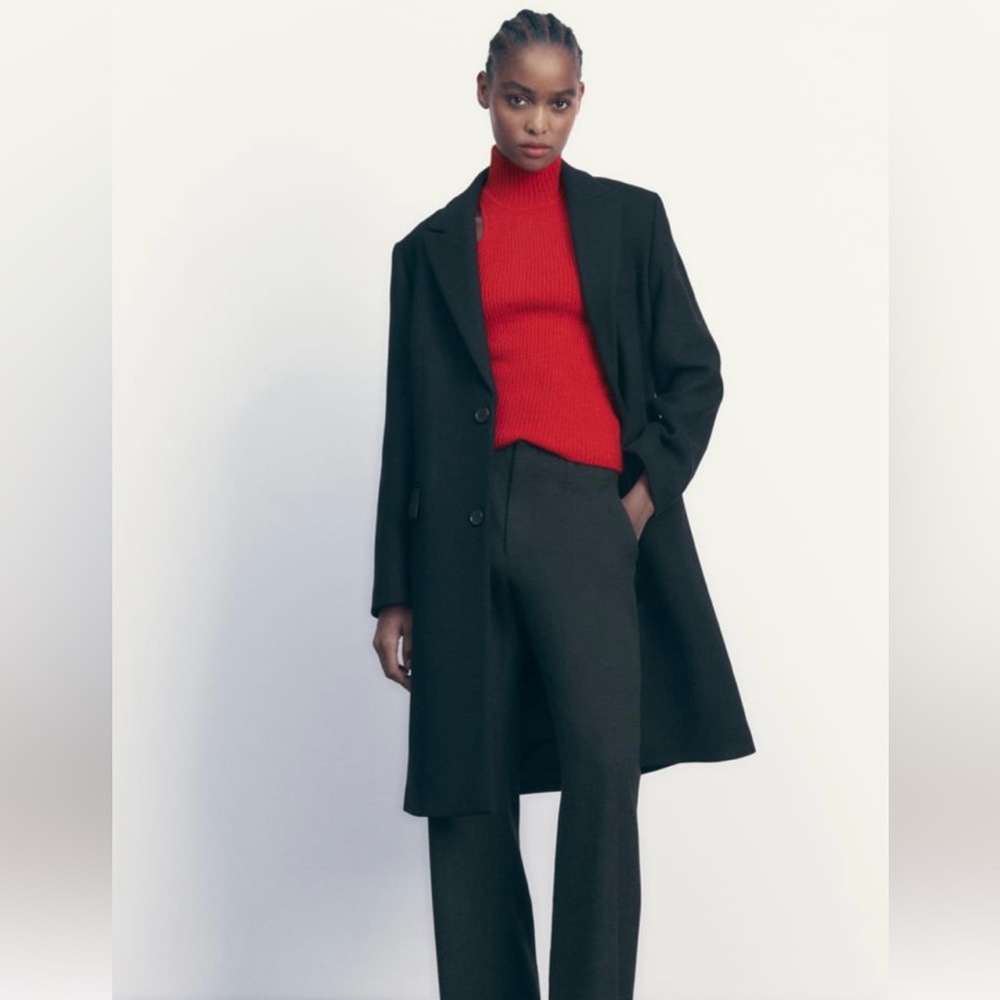 Zara Wool Menswear Style Coat Limited Edition Size XS